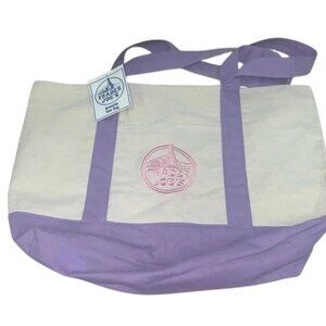 💜🛍️NWT 2026 Trader Joe’s Canvas LARGE Tote Bag Lavender Purple Reusable